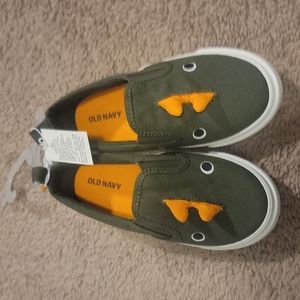 Olive dinosaur shoes